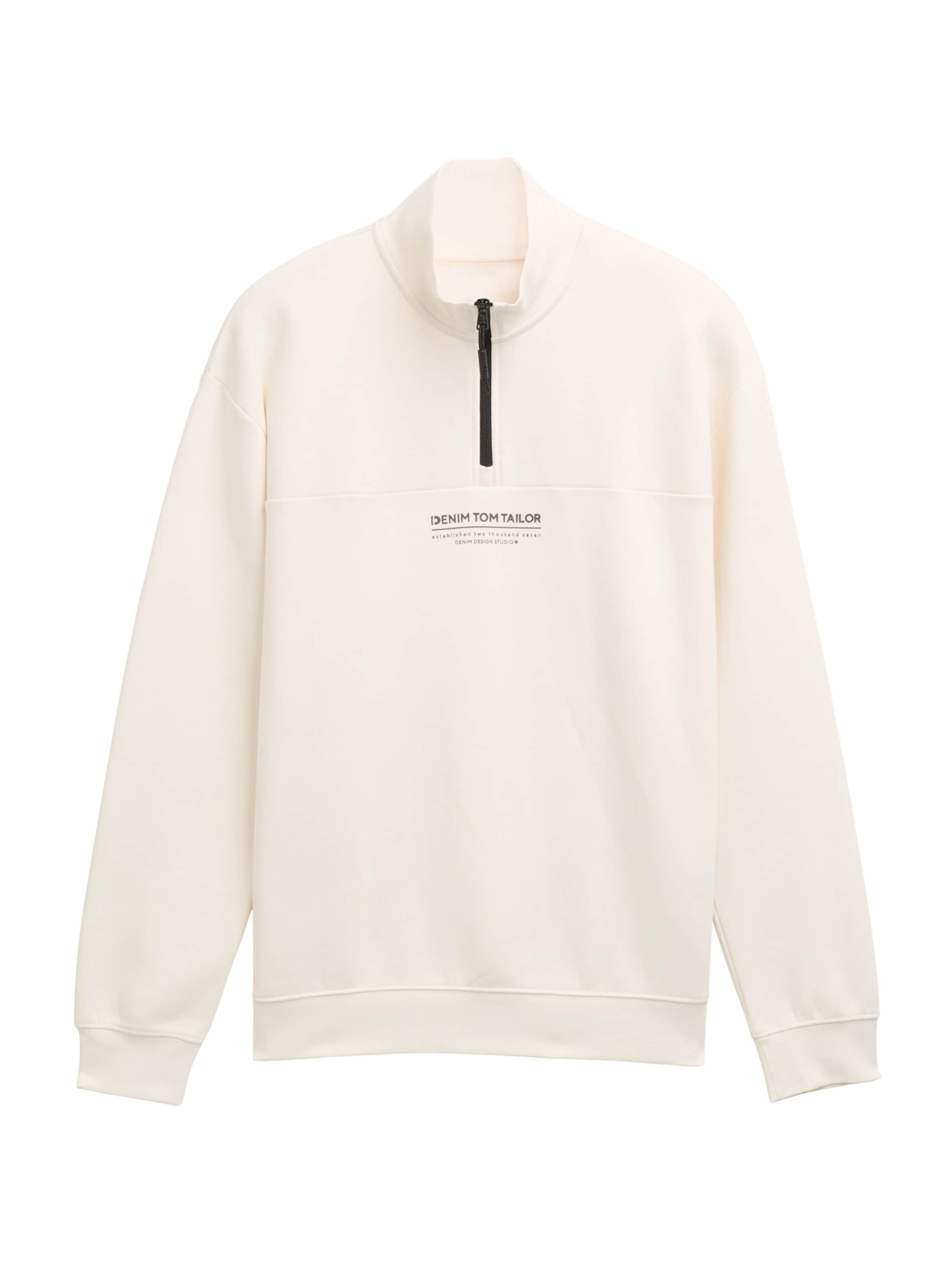 TOM TAILOR DENIM Свитшот в Белый: спереди