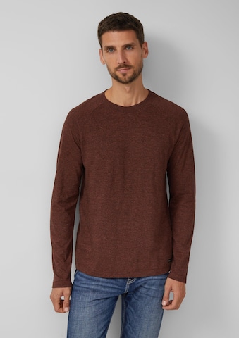 s.Oliver Shirt in Bruin: voorkant