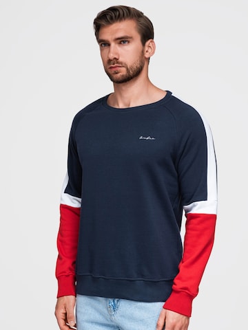 Sweat-shirt Ombre en bleu : devant