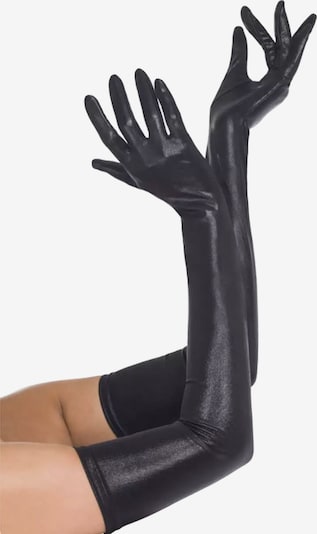 Dirndline Fingerhandschuhe 'Wetlook-Handschuhe, lang' in XS-XL in schwarz, Produktansicht