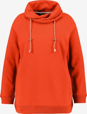 Ulla Popken Sweatshirt in Oranje: voorkant