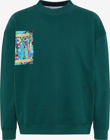 Sweat-shirt 'De Stermich' Carlo Colucci en vert : devant