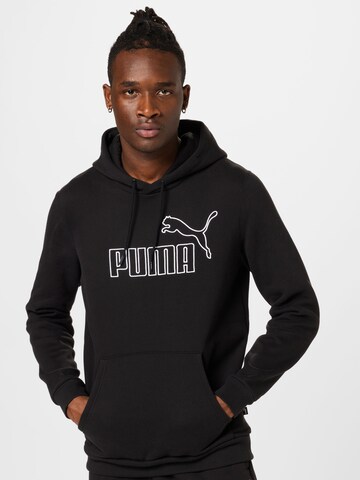 PUMA Sportsweatshirt 'Essential' in Zwart: voorkant