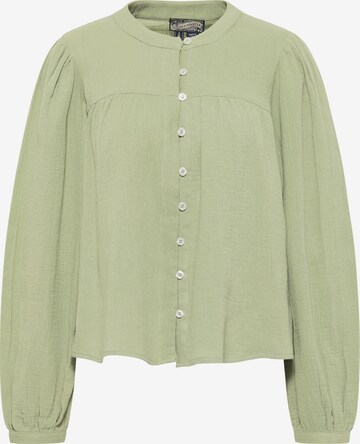 DreiMaster Vintage Blouse in Groen: voorkant