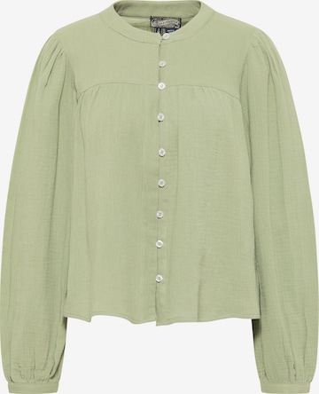 DreiMaster Vintage Blouse in Groen: voorkant