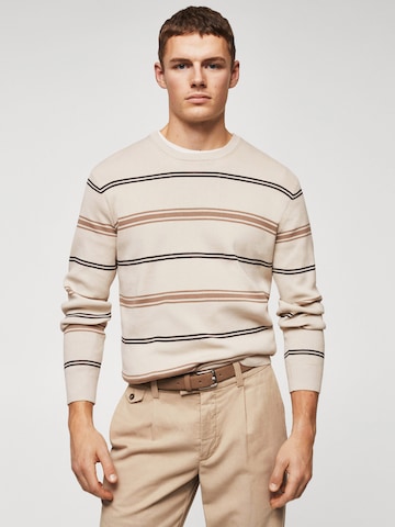 MANGO MAN Sweater 'UGO' in Beige: front