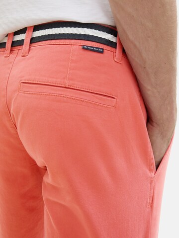 Coupe slim Pantalon chino TOM TAILOR en orange