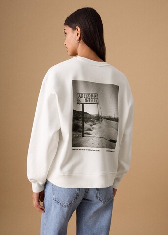 MANGO TEEN Sweatshirt 'Echo' in White: front
