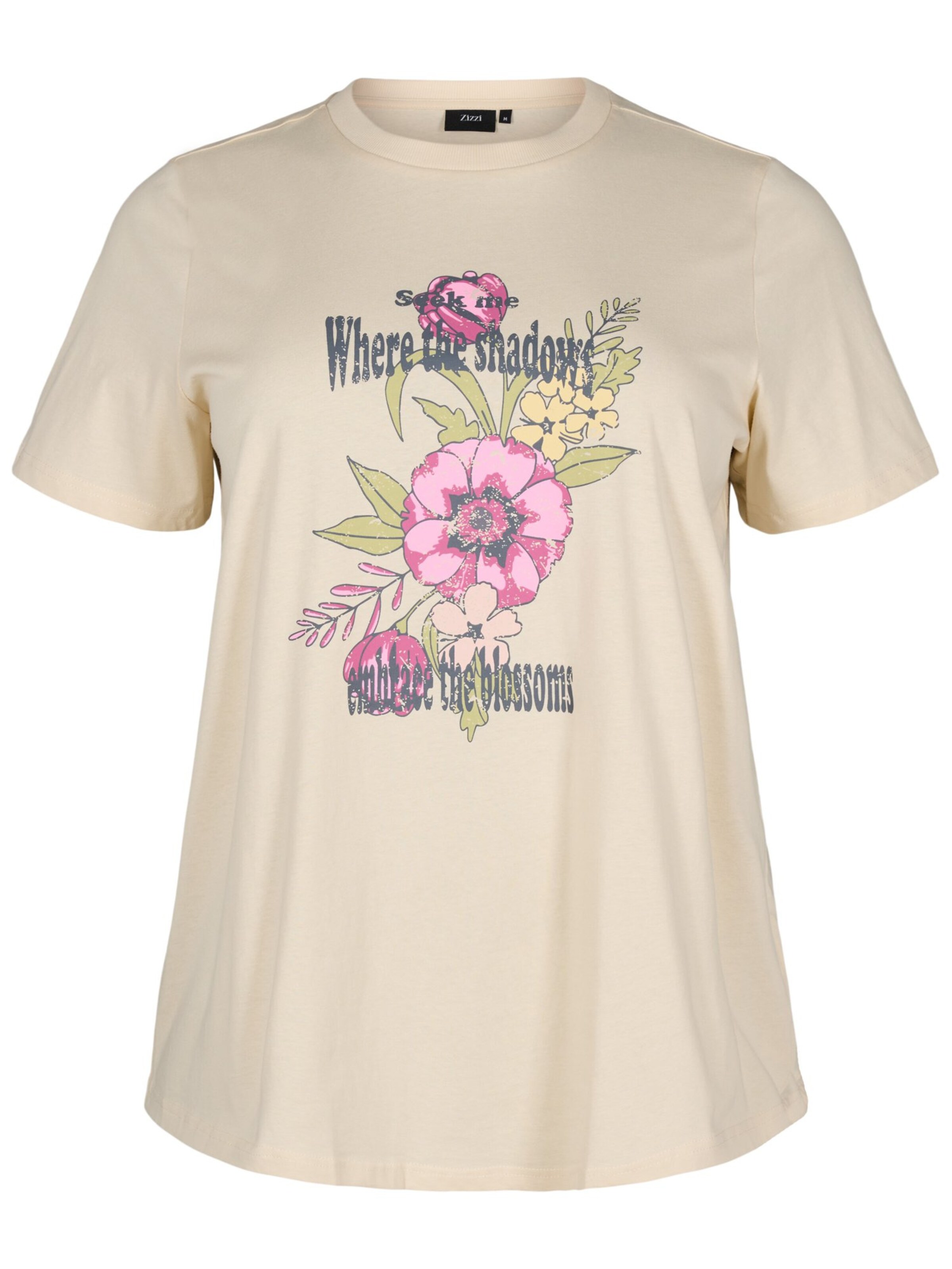 Zizzi Shirt 'VELIN' in Beige: Vorderseite