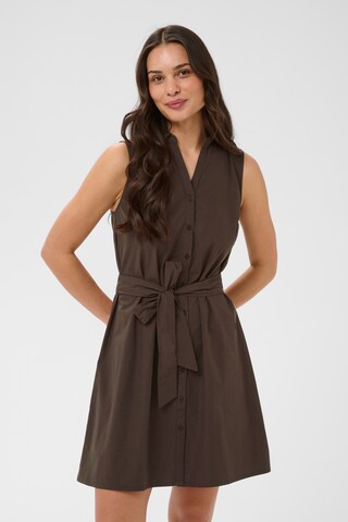 Robe-chemise 'KAgiga' Kaffe en marron : devant