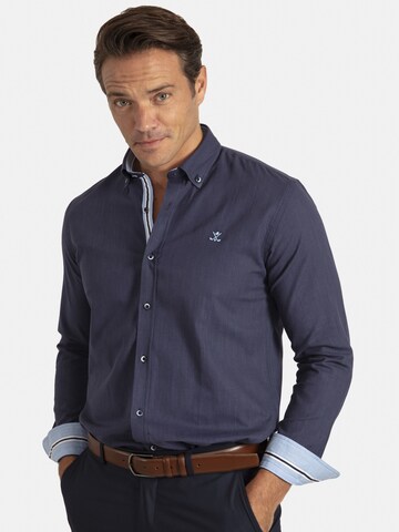 Sir Raymond Tailor Regular fit Button Up Shirt 'Patty' in Blue