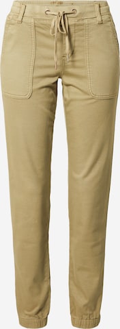 Cream Tapered Broek 'Nuka' in Groen: voorkant