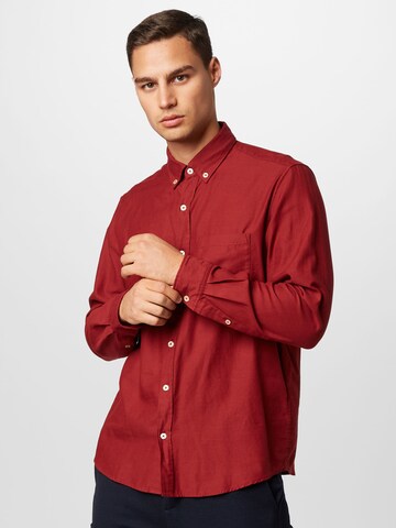 s.Oliver Regular fit Button Up Shirt in Red: front