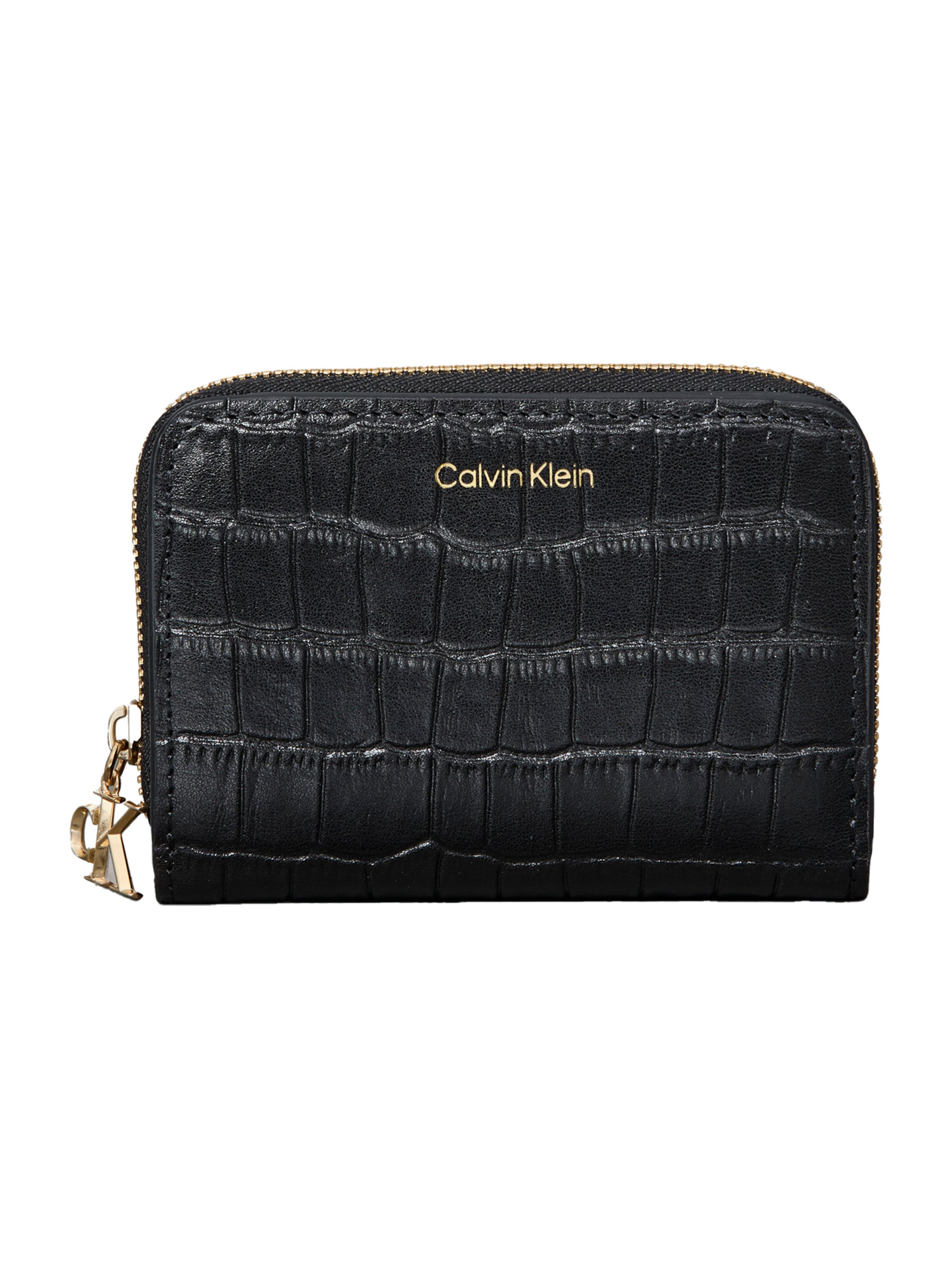 Calvin Klein Portemonnee in Zwart: voorkant