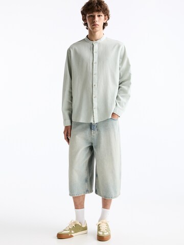 Pull&Bear Regular Fit Hemd in Grün