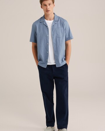 WE Fashion Regular Fit Hemd in Blau