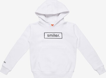 smiler. Sweatshirt 'Happy' in Wit: voorkant