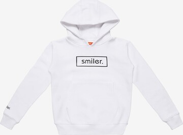 smiler. Sweatshirt 'Happy' in Weiß: predná strana