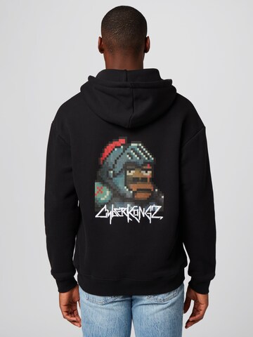 About You x Cyberkongz Sweatshirt 'Carlo' in Black: front