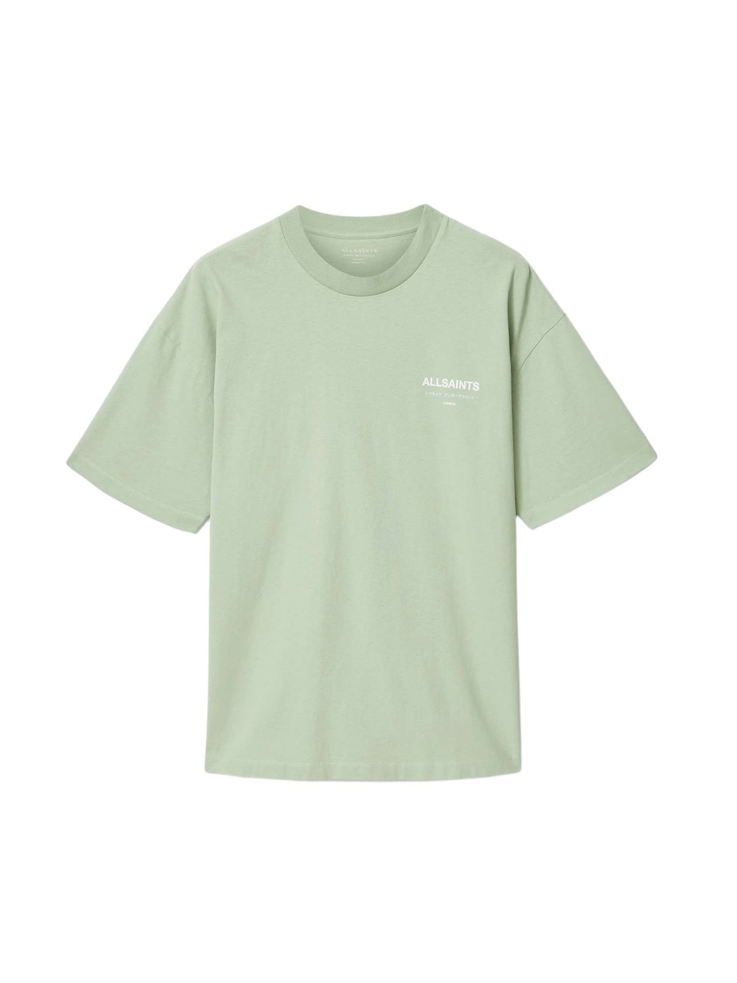 AllSaints - Camiseta 'Underground' en verde: frente
