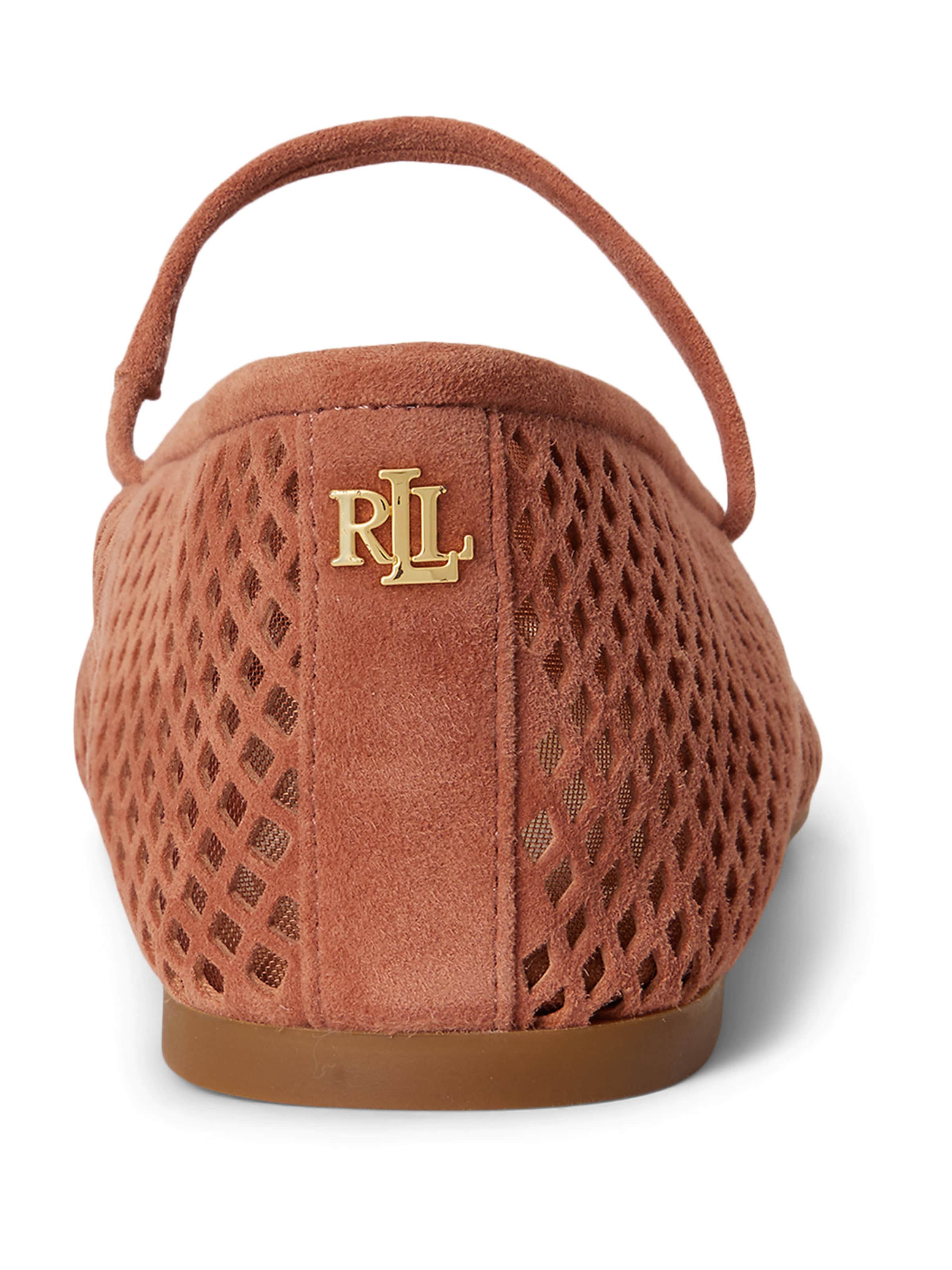 Balerini cu curea glezna 'JAYNA' de la Lauren Ralph Lauren pe maro