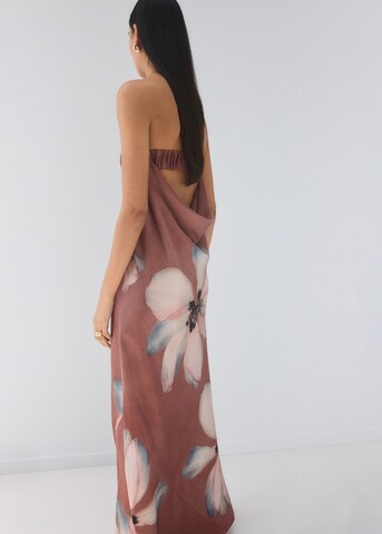 MANGO Beach Dress 'Bloom-a' in Brown