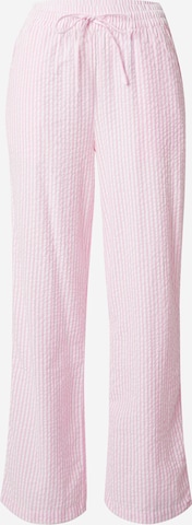 PIECES Avar lõige Püksid 'SALLY', värv roosa: eest vaates