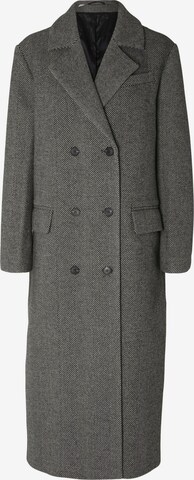 Manteau mi-saison SELECTED FEMME en gris : devant