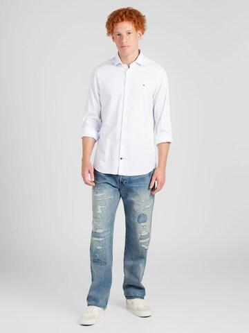 TOMMY HILFIGER Slim Fit Hemd in Blau