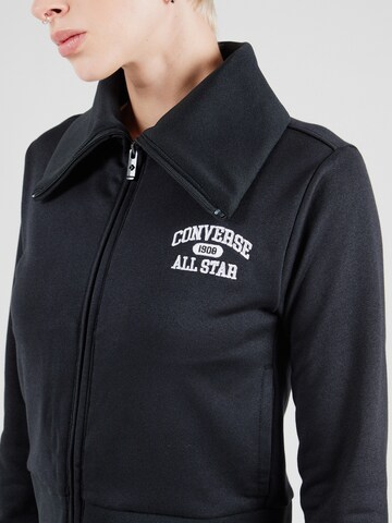 CONVERSE - Sudadera con cremallera 'HERITAGE' en negro