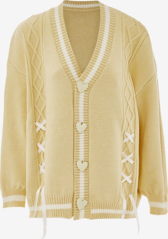 IMMY Knit Cardigan in Yellow: front