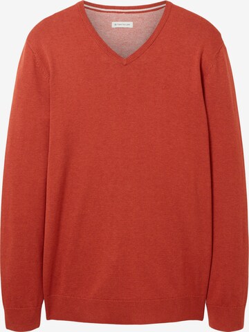 Pull-over TOM TAILOR en rouge : devant