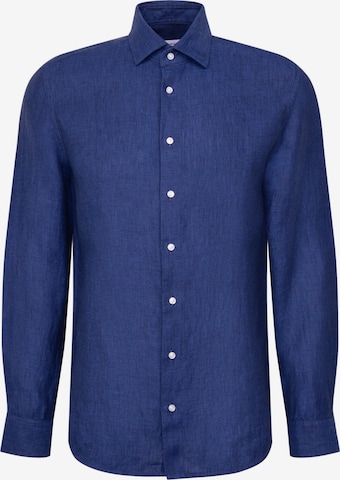 Chemise business 'Smart Linen' SEIDENSTICKER en bleu : devant