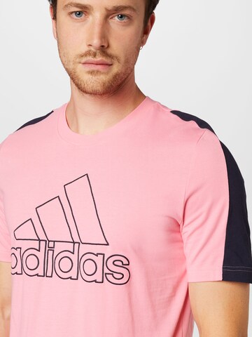 ADIDAS SPORTSWEAR Performance Shirt 'Future Icons Embroidered Badge Of Sport' in Pink