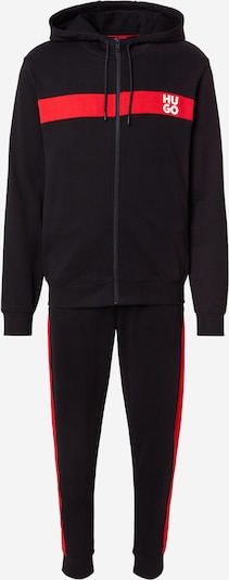 HUGO Jogging komplet 'DapieDoaky' u crvena / crna / bijela, Pregled proizvoda
