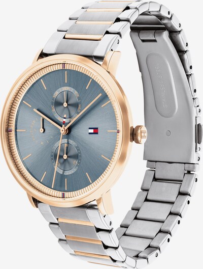 TOMMY HILFIGER Uhr in taubenblau / gold / silber, Produktansicht