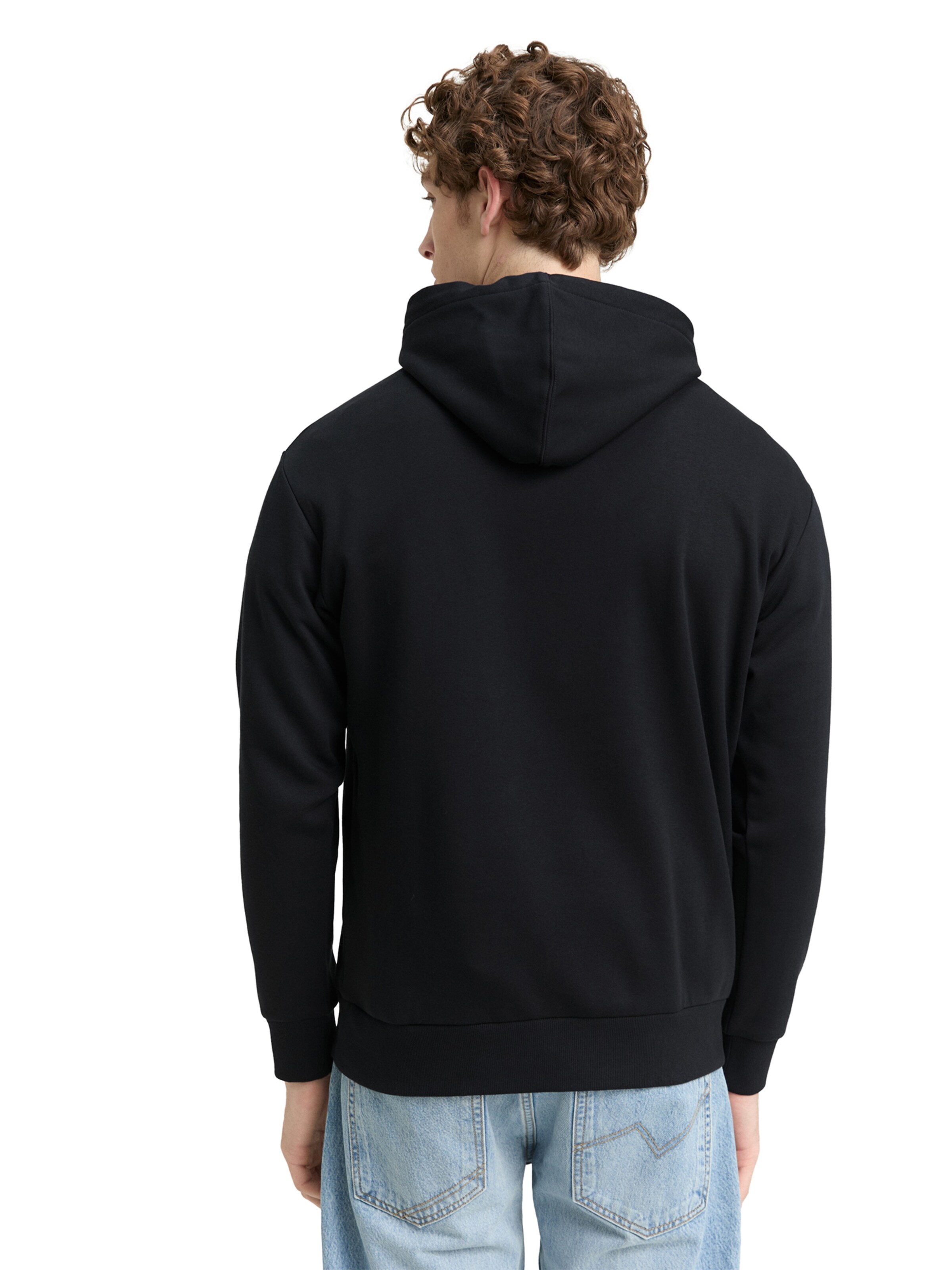 TOM TAILOR DENIM Sweatshirt in Black