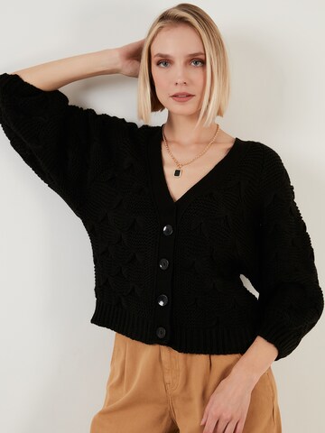 LELA Knit Cardigan in Black