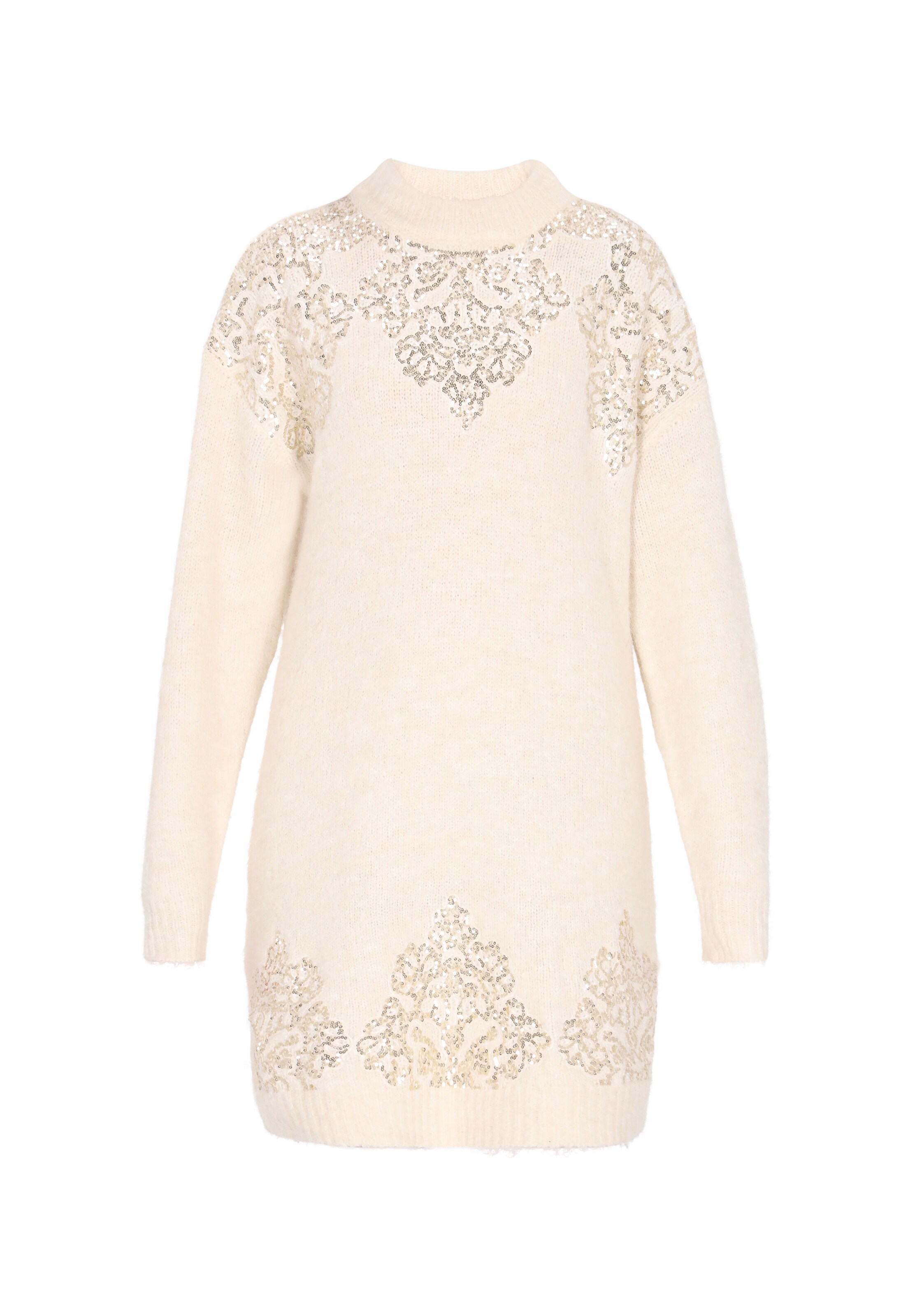 usha BLACK LABEL - Vestido de punto en beige: frente