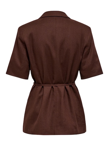 Blazer 'Jdynaomi Linen S/S Belt Blazer Tlr 15373938' di Jaqueline de Yong in marrone