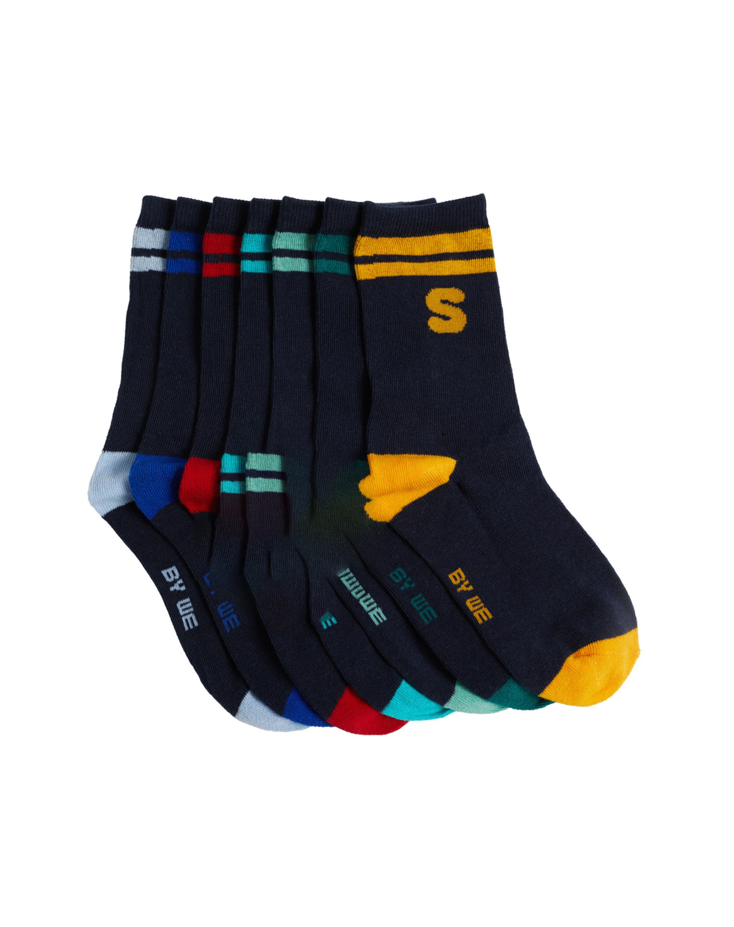 WE Fashion Nogavice | modra barva: sprednja stran