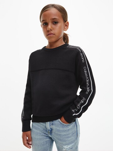 Calvin Klein Jeans Pullover 'INTARSIA' in Schwarz: predná strana