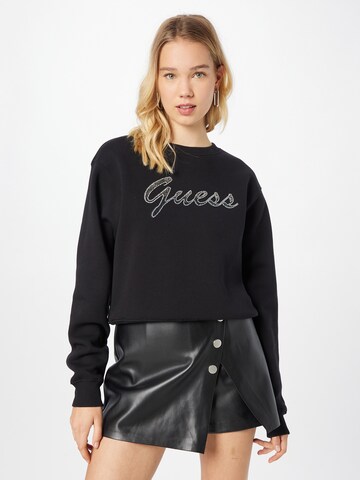 GUESS - Sweatshirt 'ALONA' em preto: frente