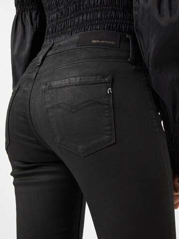 REPLAY Skinny Jeans 'New Luz' in Schwarz