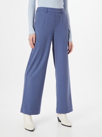 OBJECT Wide leg Pants 'Lisa' in Blue: front