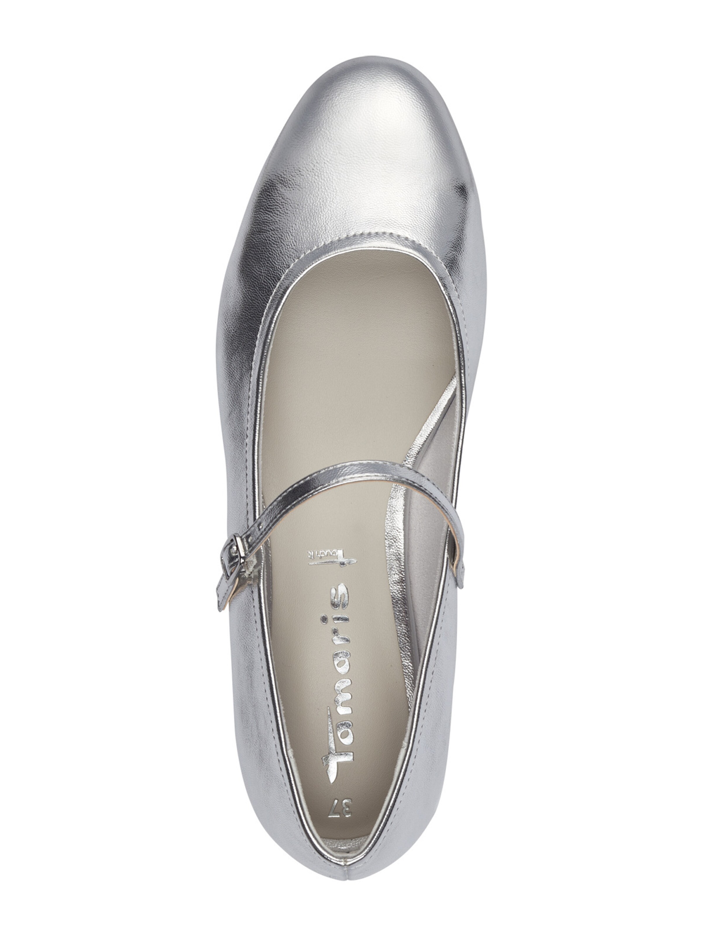Tamaris Strap ballerina in Silver