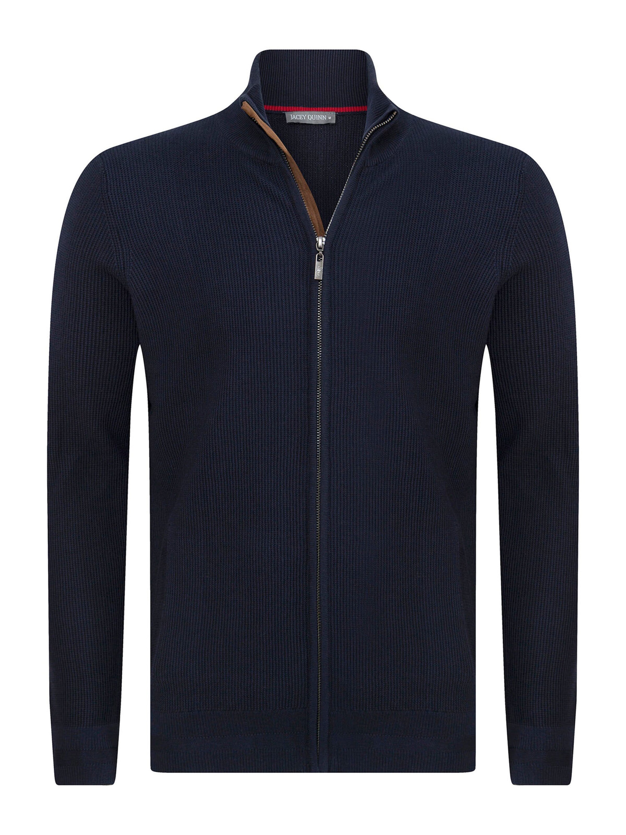 Jacey Quinn Knit cardigan in Blue: front