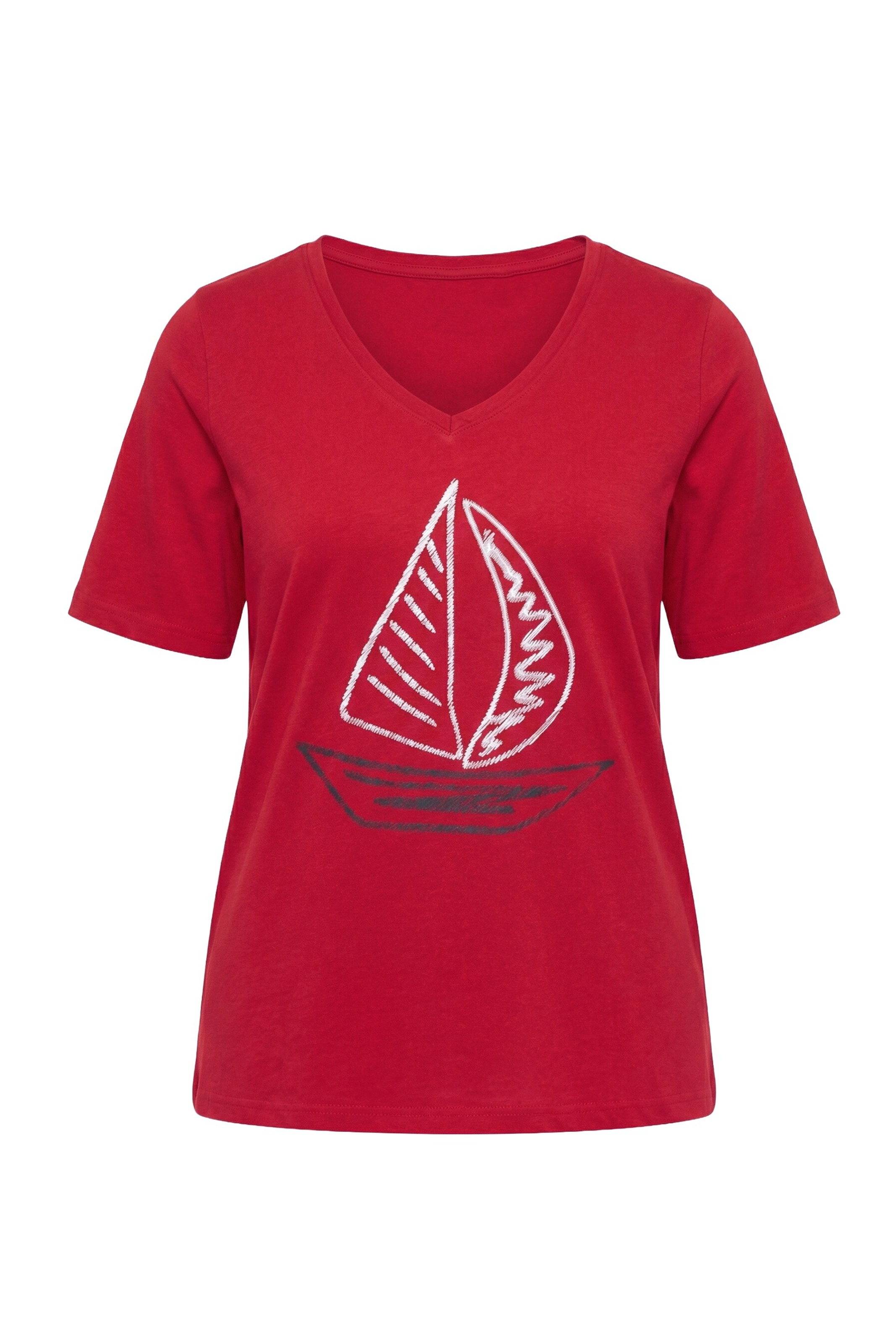 Ulla Popken Shirt in Rot: Vorderseite
