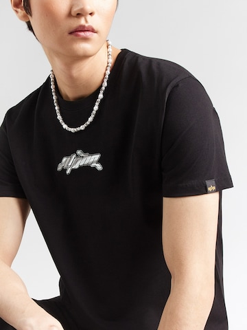 ALPHA INDUSTRIES Póló - fekete