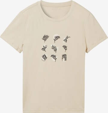 T-shirt TOM TAILOR en beige : devant